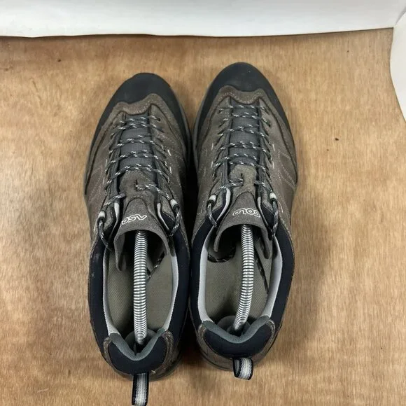 Asolo Low Top Suede Hiking Approach Boots Shoes Mens Size 10.5 Black Grey - Picture 5 of 10